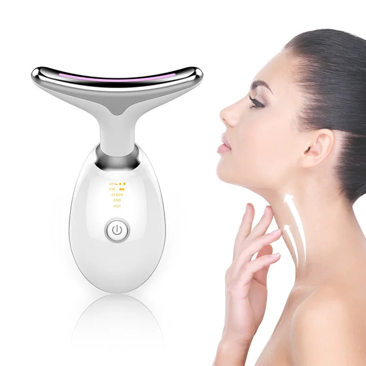Neck Face Beauty Device Anti-wrinkle Anti-aging Reduce Puffiness Facial Device 7color Neck Sonic Vibration Face Neck Lift Device